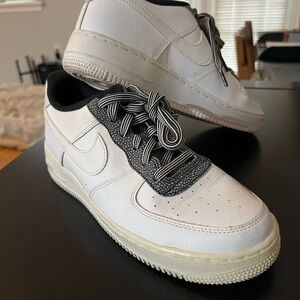 Nike White and Black Kids Sneakers